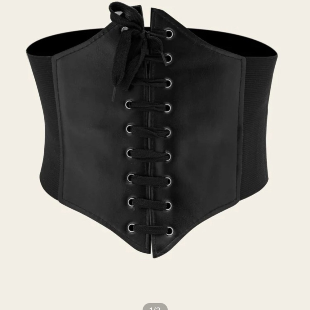 Waist lace up belt